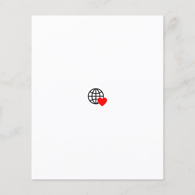 Ein rotes Herzsymbol mit glatten, fetten Linien Flyer (Vorne)