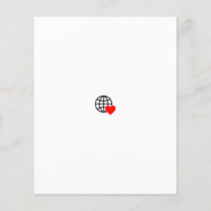 Ein rotes Herzsymbol mit glatten, fetten Linien Flyer