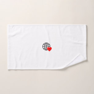 Ein rotes Herzsymbol mit glatten, fetten Linien Handtuch
