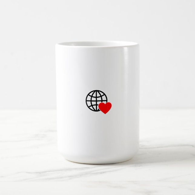 Ein rotes Herzsymbol mit glatten, fetten Linien Kaffeetasse (Mittel)