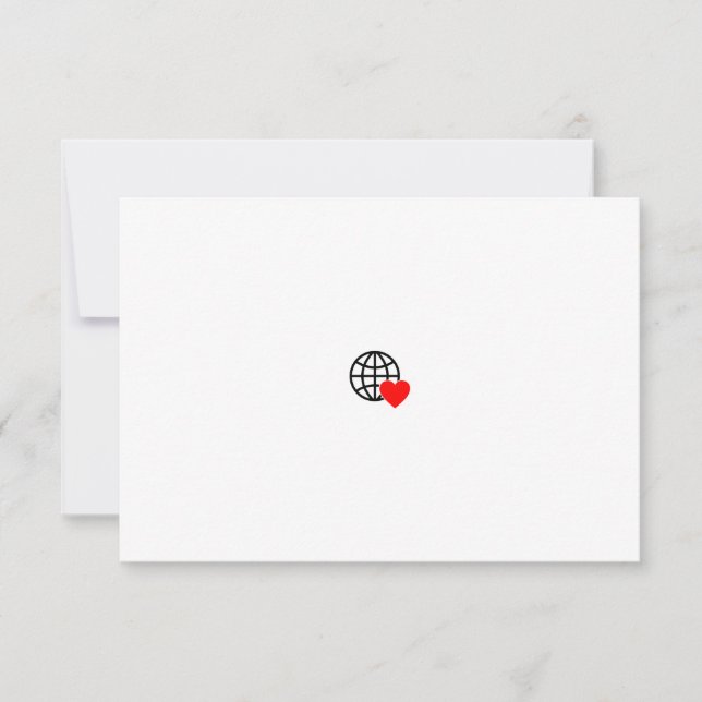 Ein rotes Herzsymbol mit glatten, fetten Linien Karte (Vorderseite)