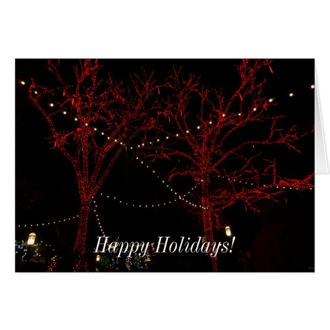 Ein rotes Paar frohe Weihnachtskarten (Vorderseite (Horizontal))