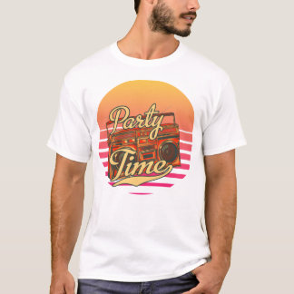 Ein rotes Retro für das Party T-Shirt