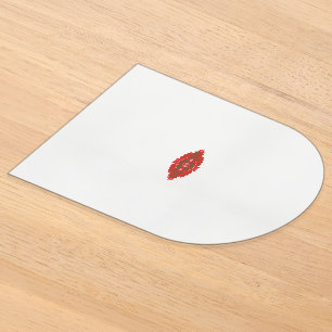 ein rotes und braunes Design auf weißem Hintergrun Acryleinladungen