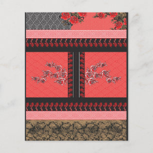ein rotes und schwarzes Tapete Flyer