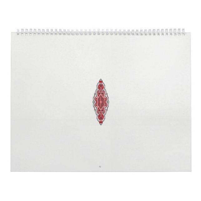 ein rotes und weißes Muster Kalender (Titelbild)