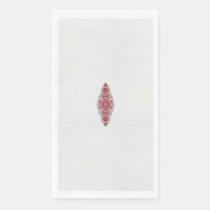 ein rotes und weißes Muster Serviette