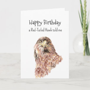 Ein Rotschwanzfalkenvogel zum Geburtstag eines Fun Karte