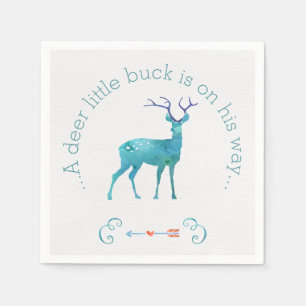 Ein Rotwild wenig Dollar-Aquarell-Babyparty Serviette