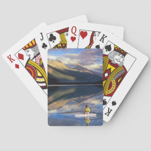 Ein Ruderer auf dem Banff Lake in Kanada MR) Spielkarten