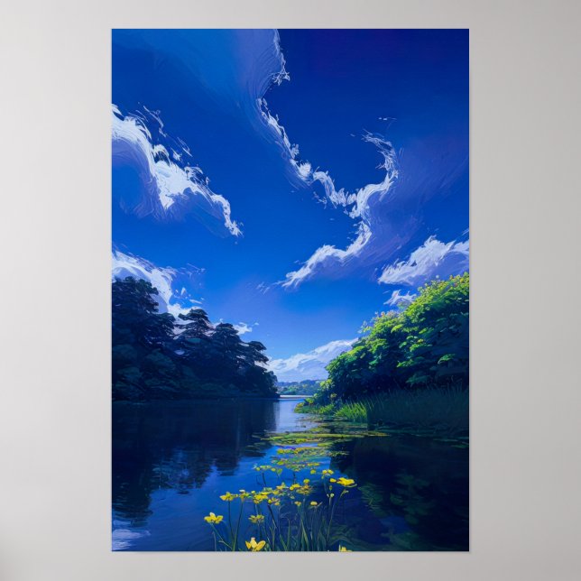 Ein ruhiger Ausblick auf die Natur Poster (Vorne)