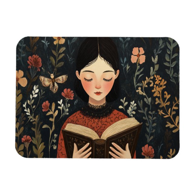 Ein ruhiger Moment mit einem Buch Magnet (Horizontal)