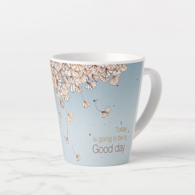 Ein ruhiger Morgen - Fallende Ginkgo-Blätter Milchtasse (Rechte Ecke)