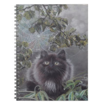 Ein ruhiger Ort - Kitten und Spiderweb Notebook