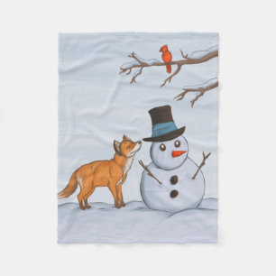 Ein ruhiger Schneetag Fleecedecke