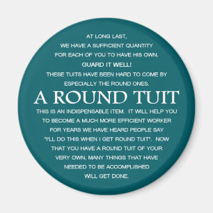 Ein rundes Tuit Magnet