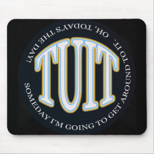 Ein rundes TUIT Mousepad