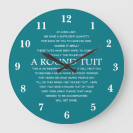 Ein Rundrohr Große Wanduhr