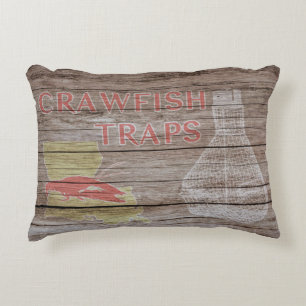 Ein rustikales Krautfisch-Fallen-Schildkissen Dekokissen