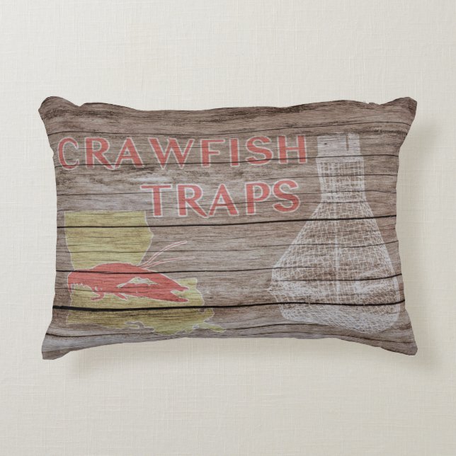 Ein rustikales Krautfisch-Fallen-Schildkissen Dekokissen (Vorderseite)