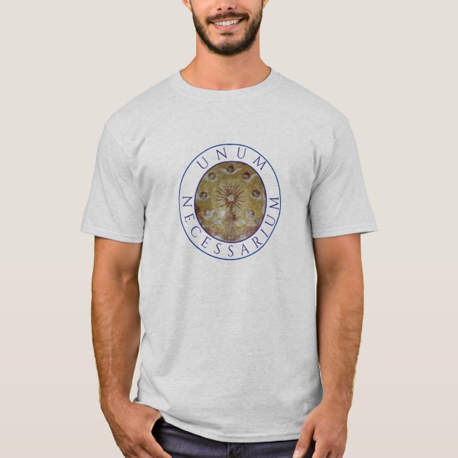 ein Sache notwendiges Monstrancekatholisch-Shirt T-Shirt (Vorderseite)