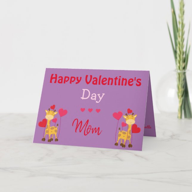 Ein Safari-Valentine für die Mama Karte (Vorderseite)