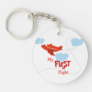 Ein Sake zum Feiern der ersten Reise in einem Flug Schlüsselanhänger
