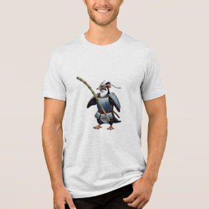 Ein Samurai-Pinguin Tri-Blend Shirt