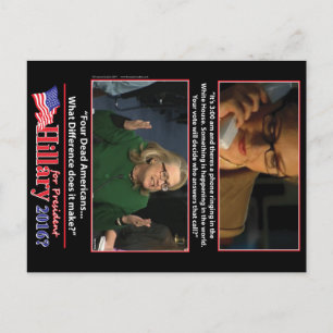 Ein sarkastischer Blick auf die Hillary für den Pr Postkarte