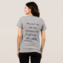 Ein sarkastischer Spruch auf der Rückseite eines S Tri-Blend Shirt