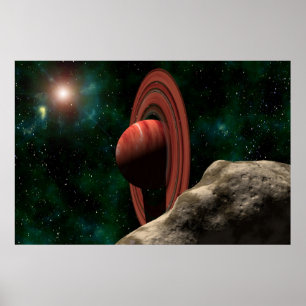 Ein Saturn wie Planet Poster