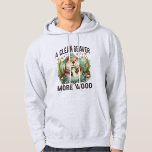 Ein sauberer Biber bekommt immer mehr Holz Hoodie