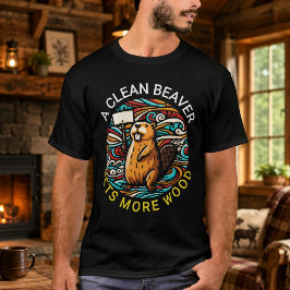 Ein sauberer Biber bekommt immer mehr Holz T-Shirt