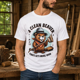 Ein sauberer Biber bekommt immer mehr Holz T-Shirt