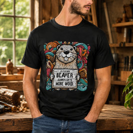 Ein sauberer Biber bekommt immer mehr Holz T-Shirt