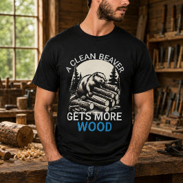 Ein sauberer Biber bekommt immer mehr Holz T-Shirt