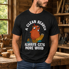 Ein sauberer Biber bekommt immer mehr Holz T-Shirt