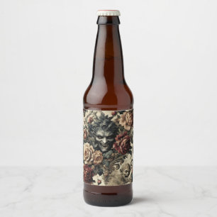 Ein Savage Sanctum - Gotisches Viktorianisches Des Bierflaschenetikett