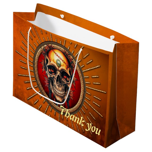 Ein Schädel Große Geschenktüte (Vorderseite Schrägansicht)