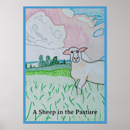 Ein Schaf auf der Weide  Poster
