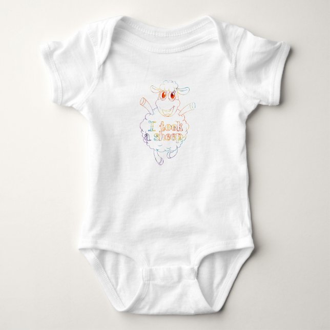 Ein Schaf Baby Strampler (Vorderseite)
