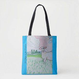 Ein Schaf in der Weide Tasche