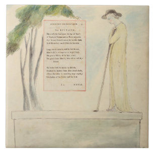 Ein Schäfer, der den Epitaphen, von der Elegie Fliese