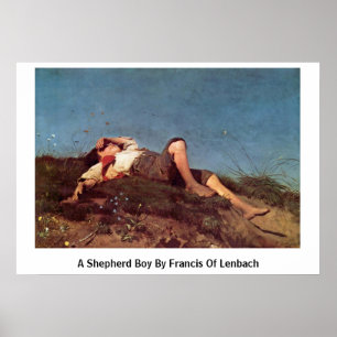 Ein Schäfer-Junge durch Francis von Lenbach Poster
