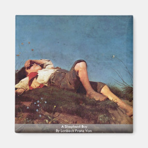 Ein Schäfer-Junge durch Lenbach Franz Von Magnet