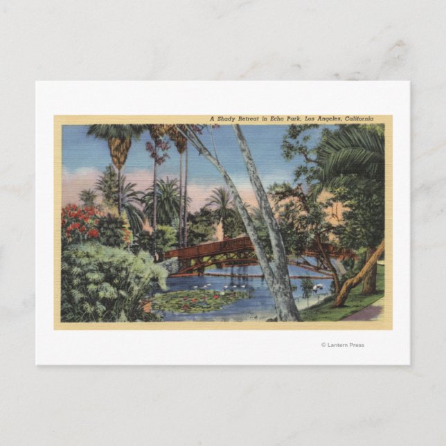 Ein schattiges Retreat im Echo Park Postkarte (Vorderseite)