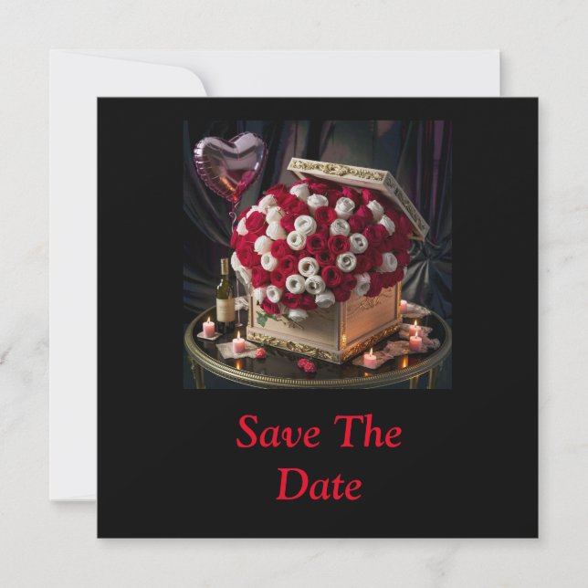 Ein Schatz an Rose Save The Date (Vorderseite)
