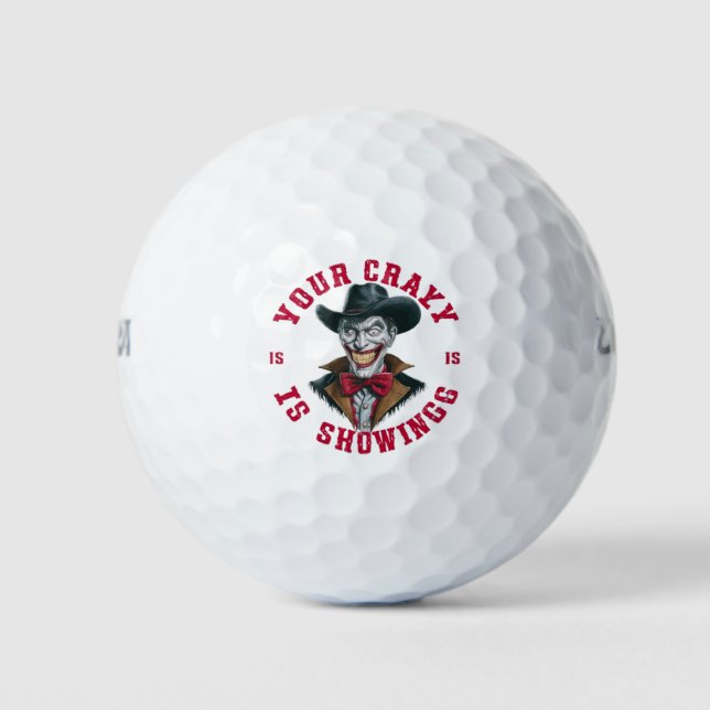 Ein schelender Cowboy Golfball (Vorderseite)