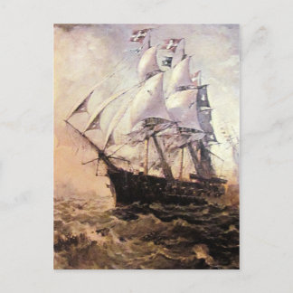 ein Schiff auf See 05 Postkarte