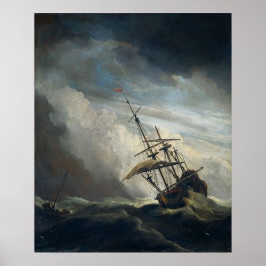 Ein Schiff Im Bedarf In Einem Rasenden Sturm Poster Zazzle Ch